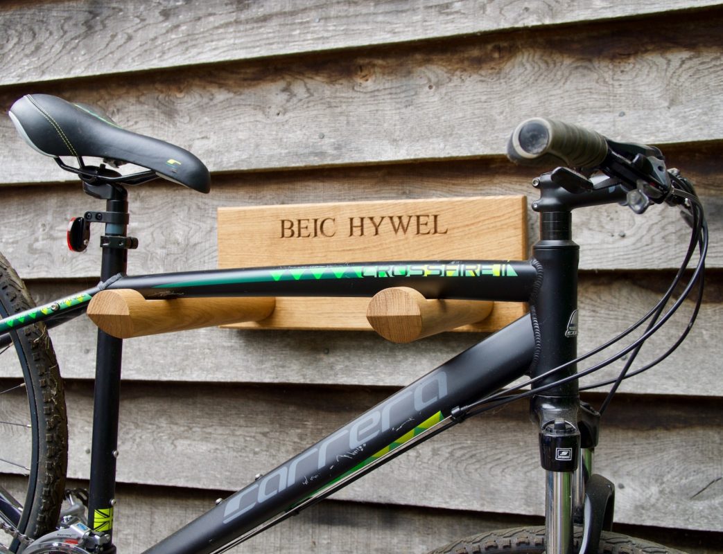 wood bike rack wall