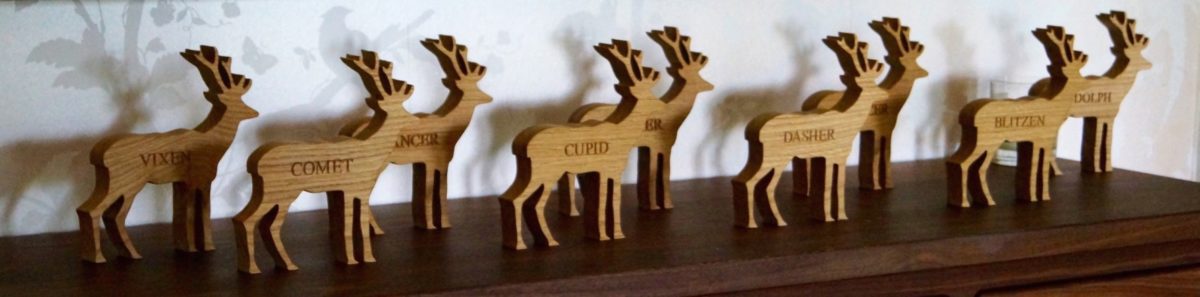 Christmas reindeers personalised