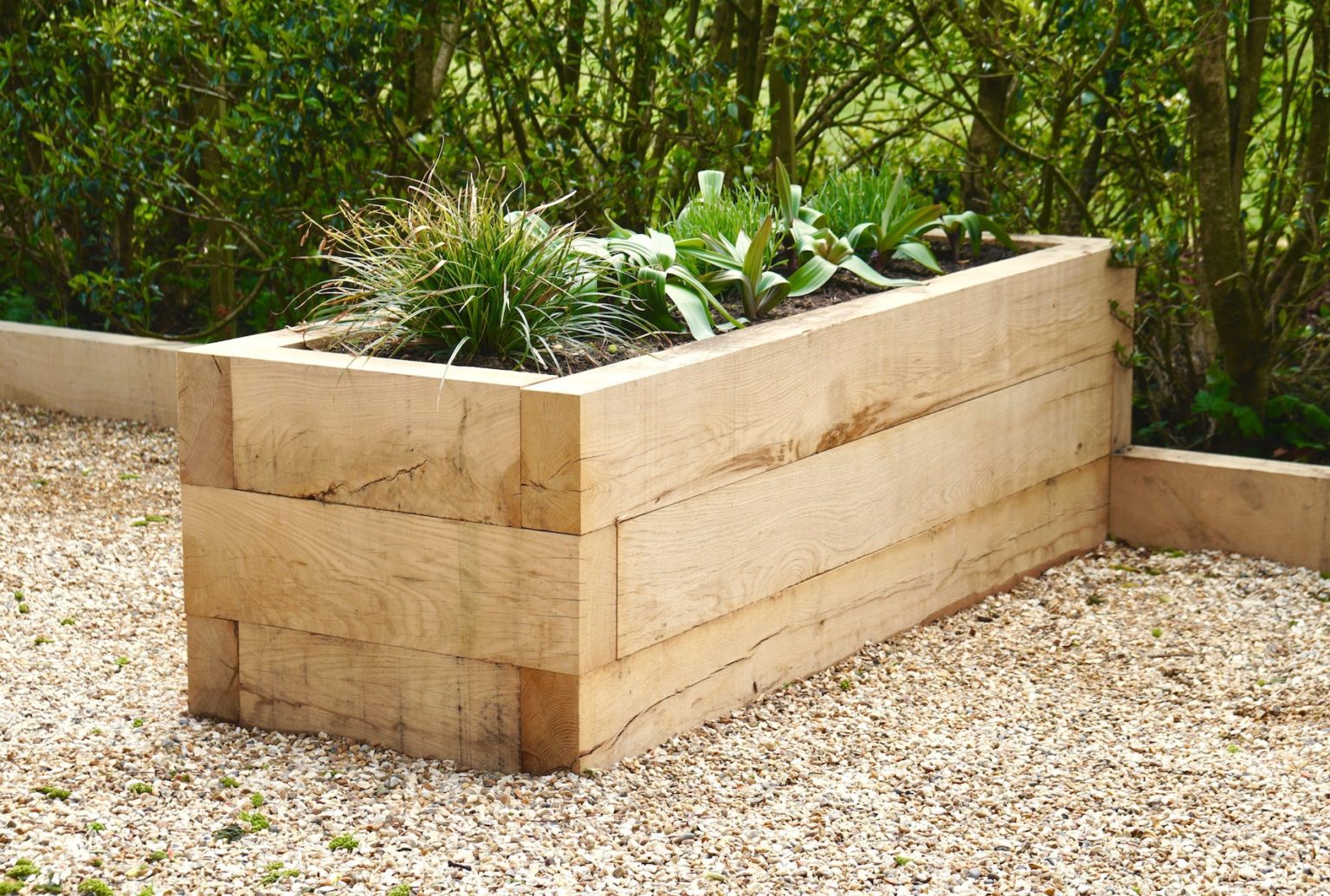 Oak Sleeper Raised Flower Bed Kits | MakeMeSomethingSpecial.com