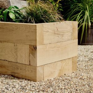 Oak Sleeper Raised Flower Bed Kits | MakeMeSomethingSpecial