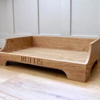 engraved-oak-dog-beds