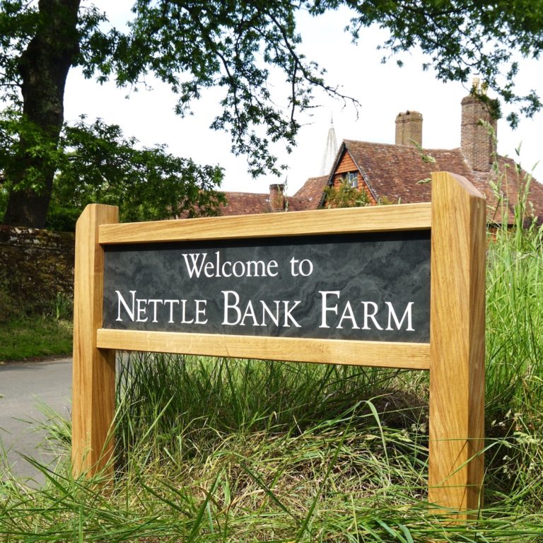 Engraved Double Post House Signs