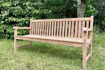 Charlie-Mackesy-engraved-teak-bench