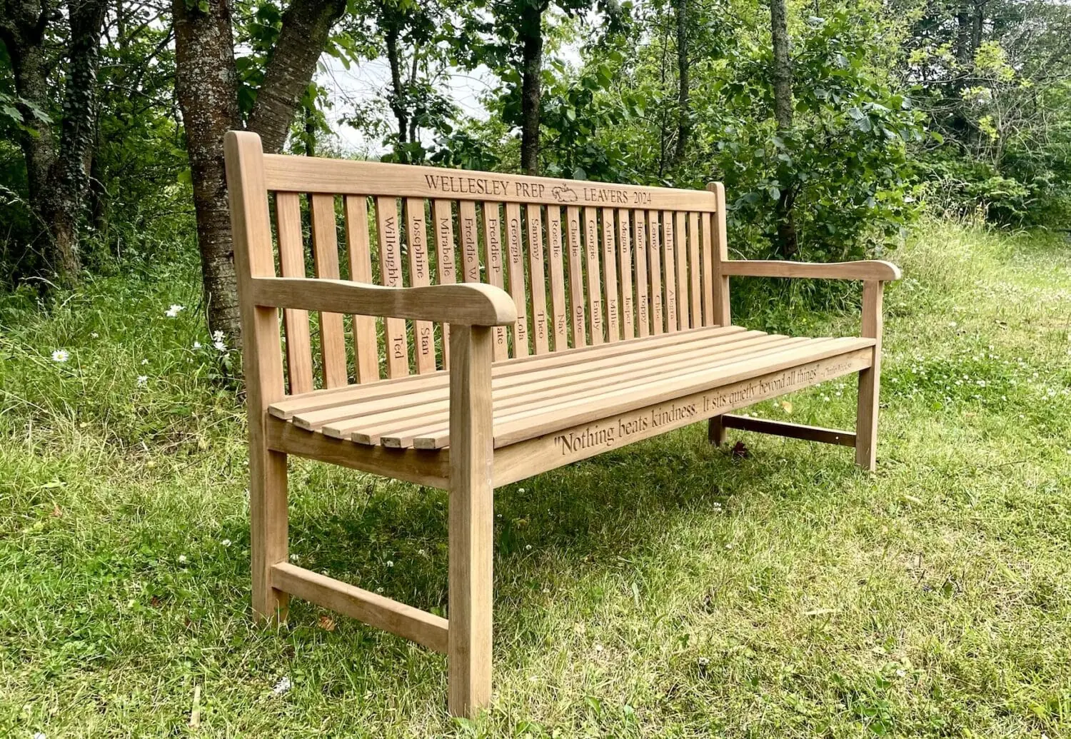 bespoke-engraved-teak-bench-uk