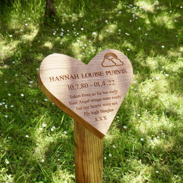 engraved-wooden-heart-memorial-marker 2