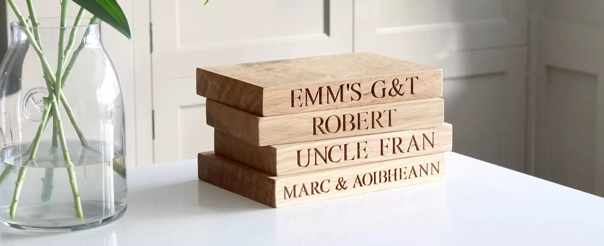 Solid Oak Chopping Boards with Personalised Engraving • Celtic Timber