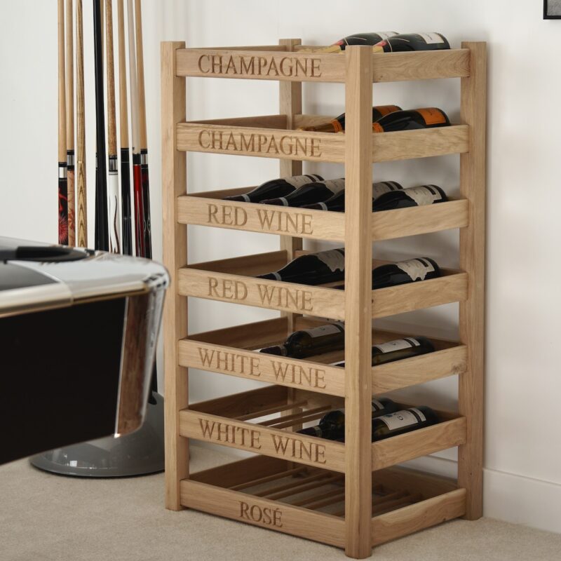 Bespoke Engraved Oak Wine Rack | MakeMeSomethingSpecial.com