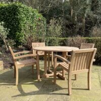 round-teak-outdoor-table