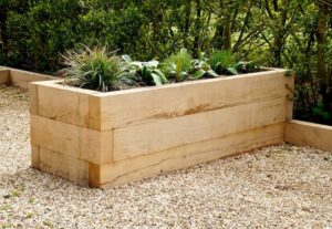 Oak Sleeper Raised Flower Bed Kits | MakeMeSomethingSpecial