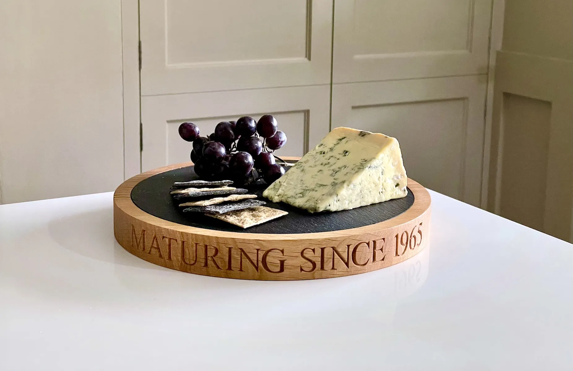 personalised-wooden-and-slate-cheese-board
