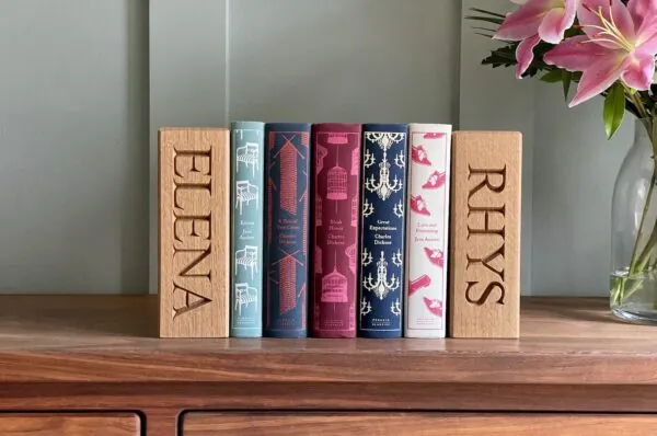 personalised-oak-bookends