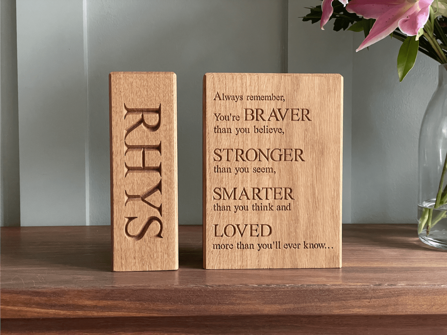 personalised-wooden-bookends