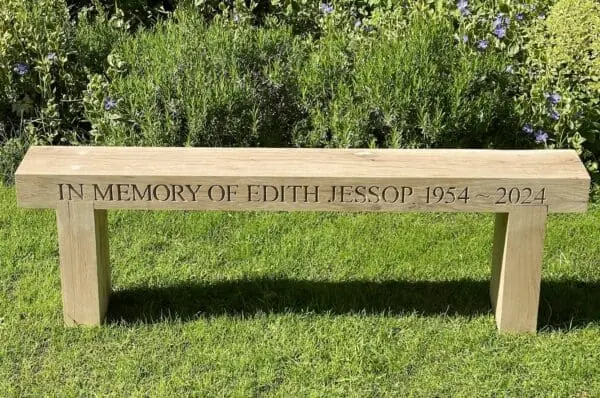 engraved-oak-sleeper-bench