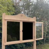 handmade-engraved-oak-noticeboard-on-posts